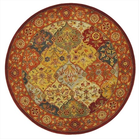 Safavieh 6 x 6 ft. Round- Traditional Heritage Multi Hand Tufted Rug HG512A-6R